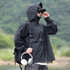 鸟家单层冲锋衣春夏季户外登山服防风防水三层压胶运动夹克